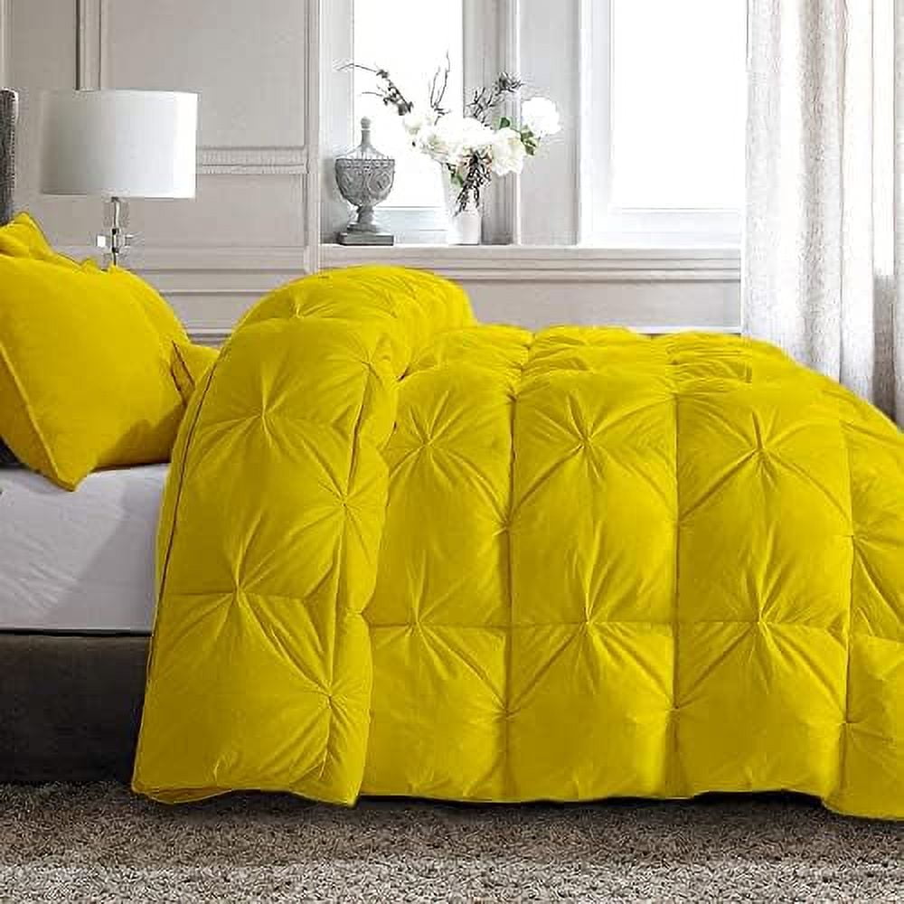 TJUNBOLIFE Pinch Pleated Alaskan King Comforter 132x120 Size Egyptian