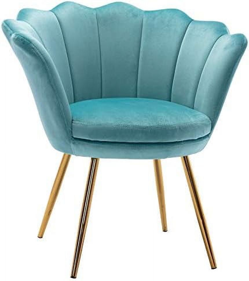 TJUNBOLIFE Pink Comfy Desk Chair no Wheels Velvet Upholstered Accent