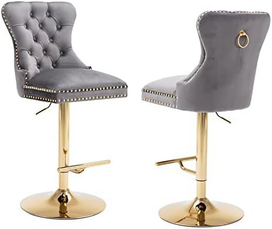 TJUNBOLIFE Stool Adjustable Counter Height Barstool with Tufted High