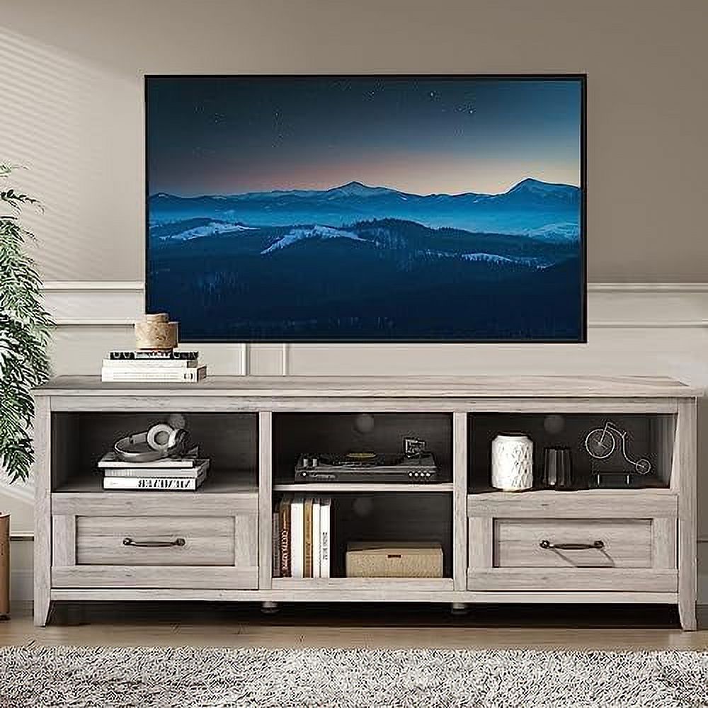 TJUNBOLIFE TV Stand for TVs up to 80" Large Television Stands with