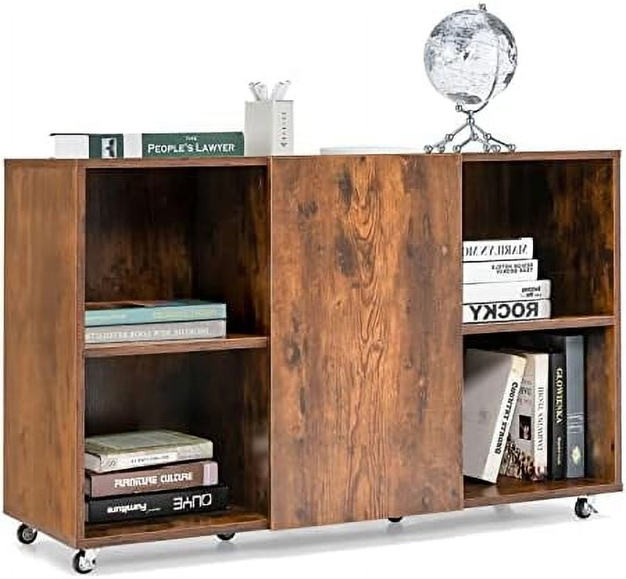 TJUNBOLIFE Wood File with Wheels Mobile with 6