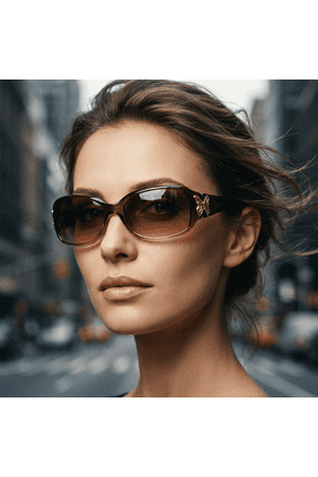 Polarized Sunglasses for Women with Wrap Around Butterfly Design, Trendy Jackie-O Style for UV400 Protection