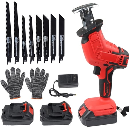TJWLP Cordless Reciprocating Saw,Brushless Tool-Free Blade Change with 8 Saw Blade,0-3000 SPM Variable Speed for Wood/Metal/PVC Cutting