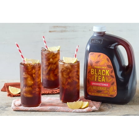 TJs Black Tea Unsweetened Beverage 128 Fl Oz - Pack of 3