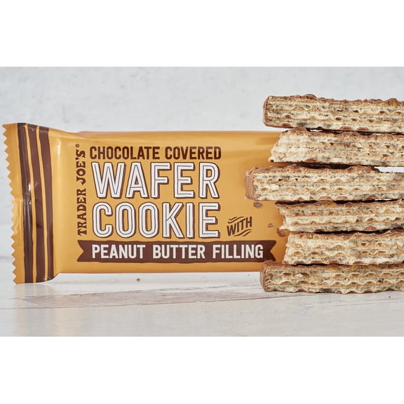 Pack of 2 - TJs Chocolate Covered Wafer Cookie with Peanut Butter Filling 2.33 Oz