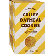 TJs Crispy Oatmeal Cookies with Sea Salt 7 Oz - Pack of 2