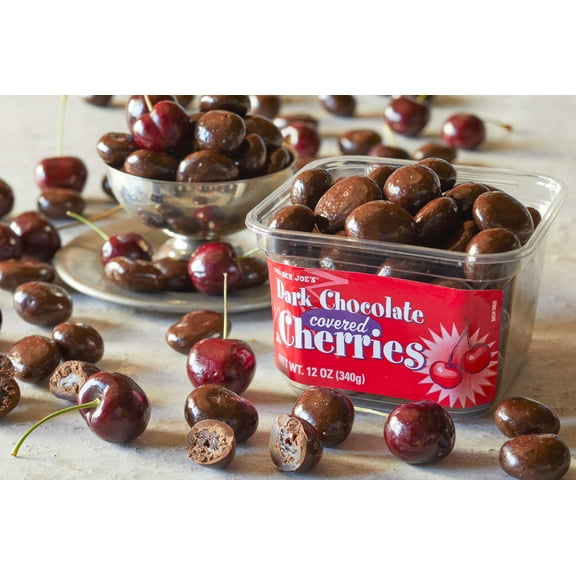 TJs Dark Chocolate Covered Cherries 12 Oz - Pack of 5