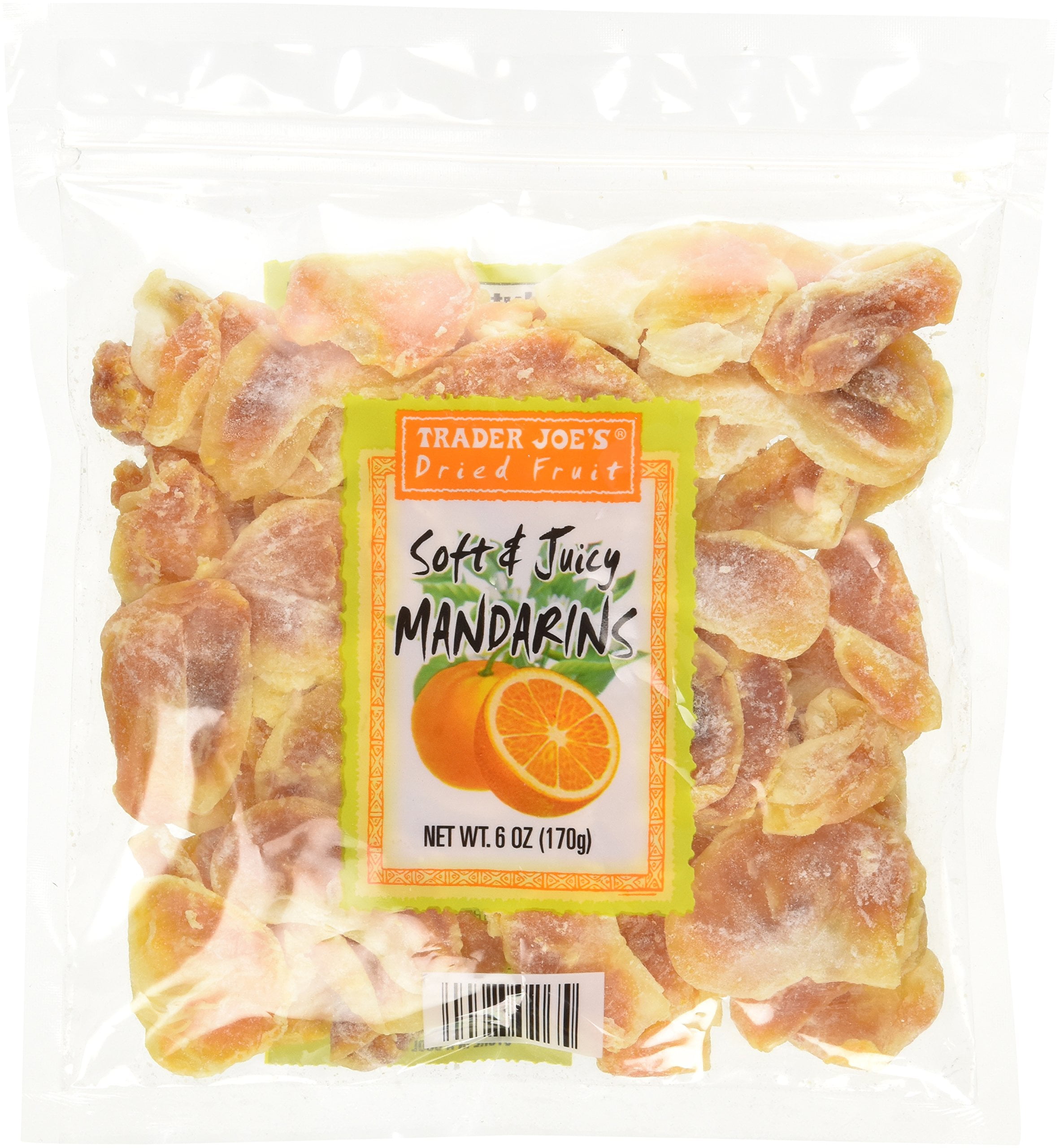 TJs Dried Fruit Soft & Juicy Mandarins 6 Oz, (Pack of 5)