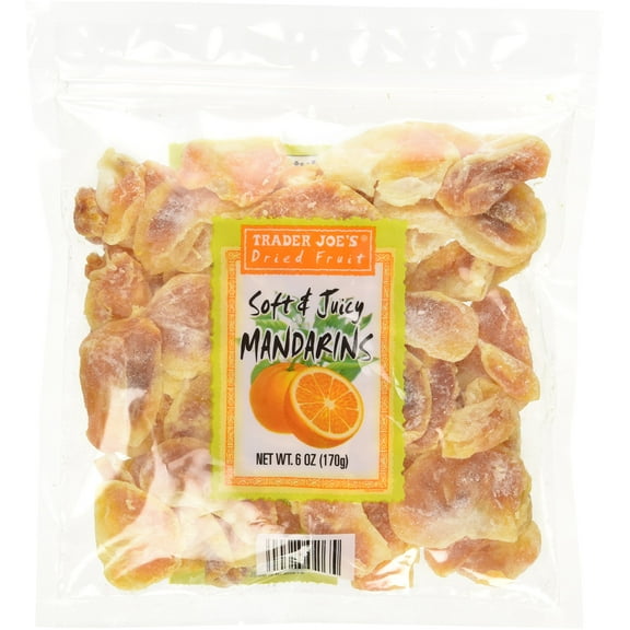 TJs Dried Fruit Soft & Juicy Mandarins 6 Oz, (Pack of 5)