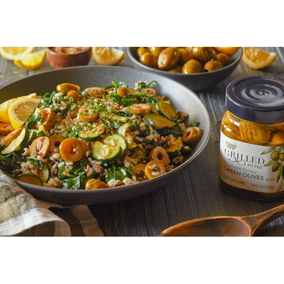 Pack of 2 - TJs Grilled Pitted Green Olives 11.64 Oz