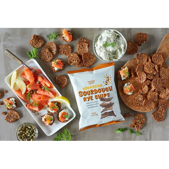 Pack of 3 - TJs Norwegian Sourdough Rye Chips 4.6 Oz