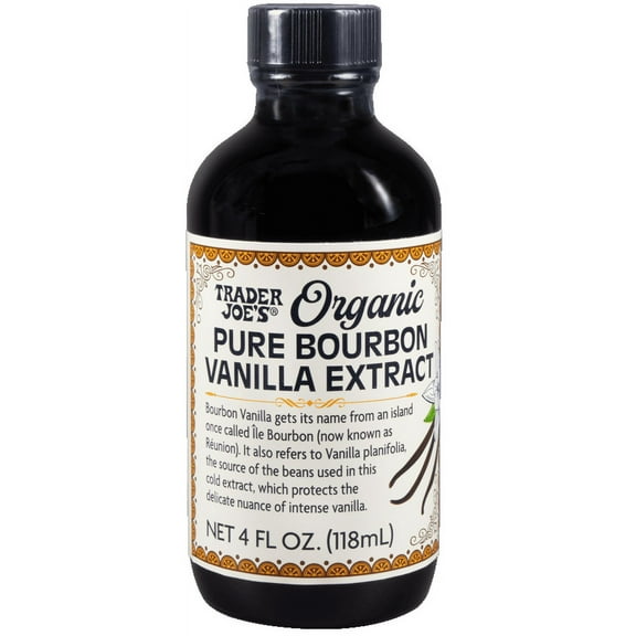 Pack of 2 - TJs Organic Pure Bourbon Vanilla Extract 4 Fl Oz