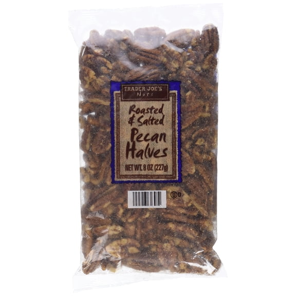 Trader Joes Roasted & Salted Pecan Halves (8 Oz) Packaging May Vary