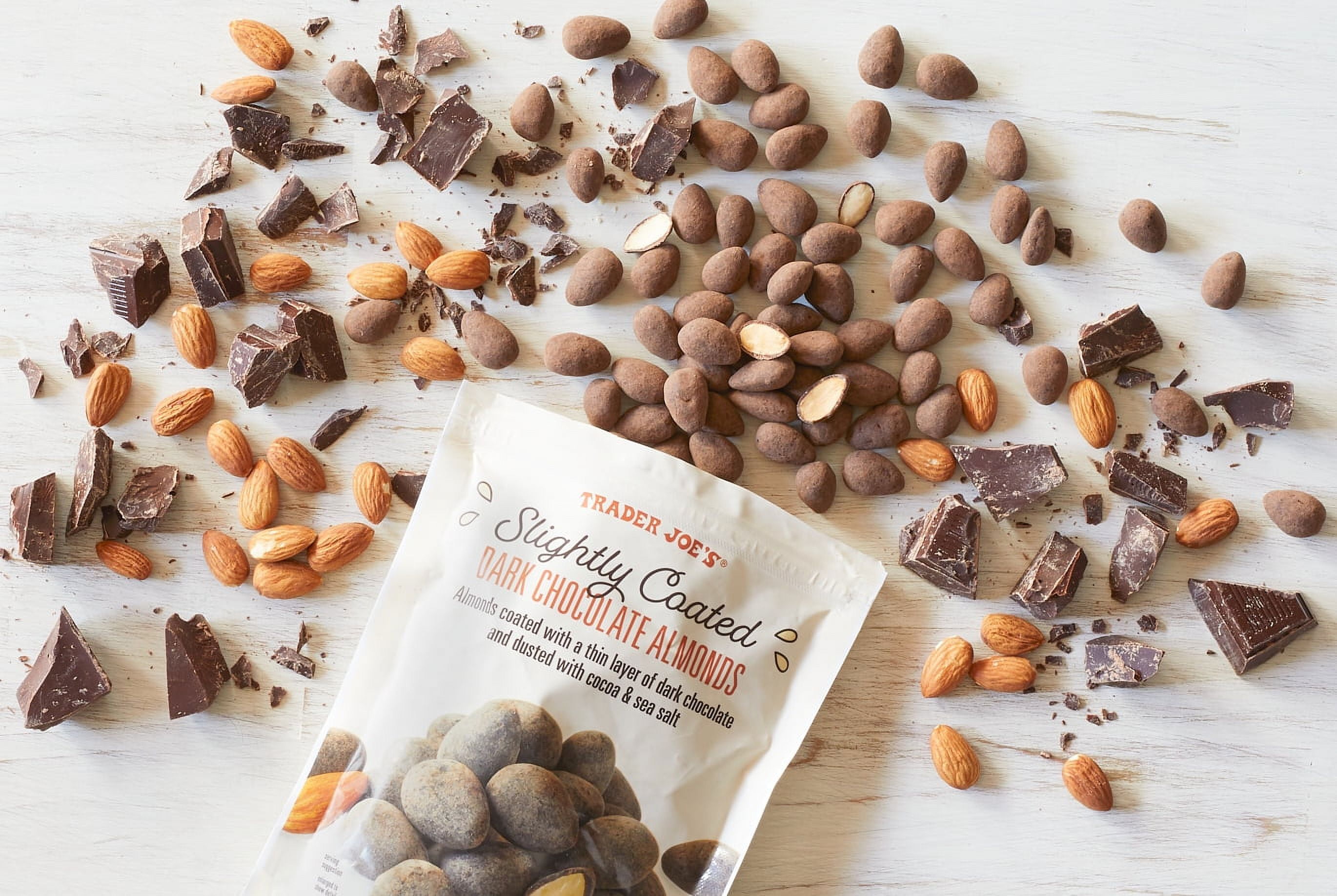 Pack of 3 - TJs Slightly Coated Dark Chocolate Almonds 10 Oz