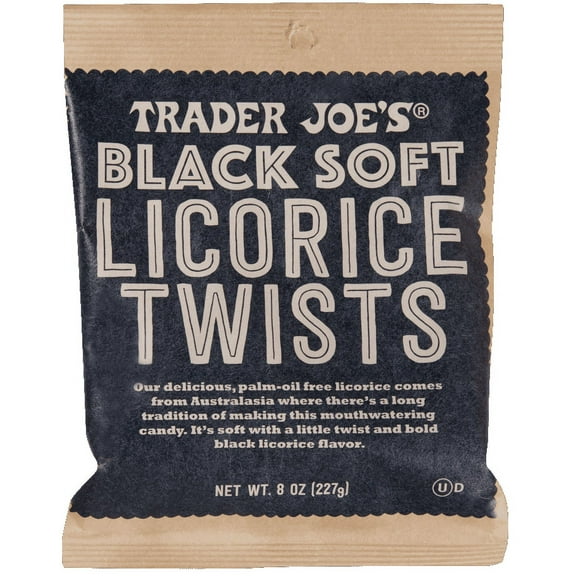 Pack of 2 - TJs Soft Black Licorice Twists 8 Oz