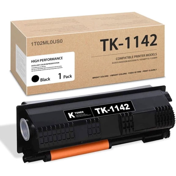 TK-1142 1T02ML0US0 High Yield Toner Cartridge Replacement for Kyocera FS-1035 1135 M2035 M2535 Printers, 1 Black