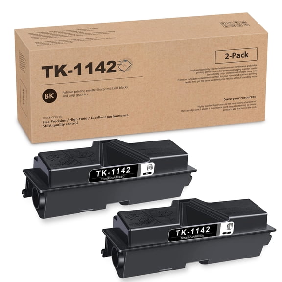 TK-1142 (1T02ML0US0) TK1142 Compatible Toner Cartridge Replacement for Kyocera FS-1035MFP FS-1135MFP ECOSYS M2035DN M2535DN Printers (2 Pack)