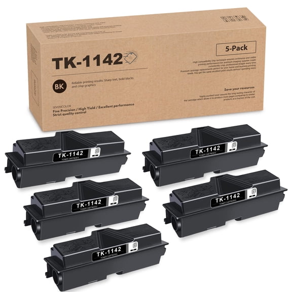 TK-1142 (1T02ML0US0) TK1142 Compatible Toner Cartridge Replacement for Kyocera FS-1035MFP FS-1135MFP ECOSYS M2035DN M2535DN Printers (5 Pack)
