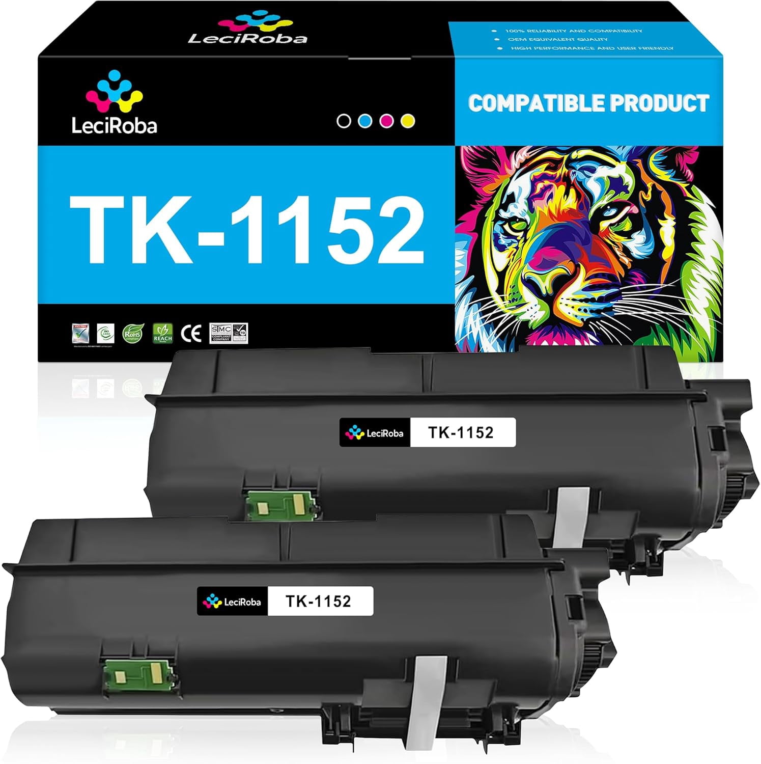 Toner Compatible Jhaan TK-5450 Pour Kyocera ECOSYS PA2600/MA2600 Série - Kit 4 Couleurs (noir, Cyan, Magenta, Jaune) - Haut Rendement
