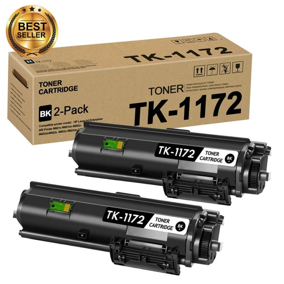TK 1172 TK1172 Toner Cartridge Replacement for Kyocera TK-1172 for M2540d M2540dw M2040dn Printers 7,700 Pages 2 Pack