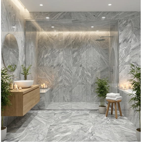 TK 12*24 Carrara Marble Gray marble natural marble genuine marble real marble for wall and floor polished marble tile 1 box 4 pcs