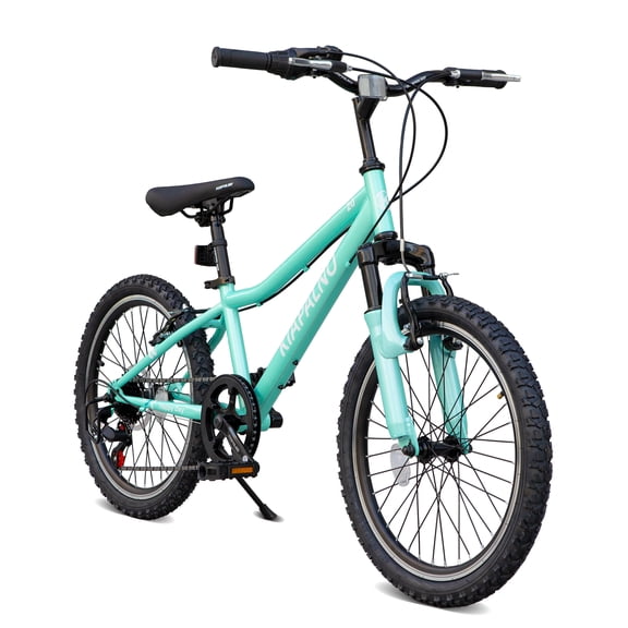 TK 20 Inch Mountain Bike 7-Speed Adult Dual-Suspension Mountain Bicycle with Sturdy Steel Frame Excellent Twist Shifting Dual Handbrake & Adjustable S