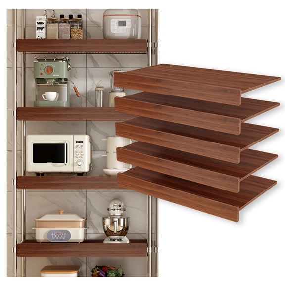 TK 30" x 16" Heavy Duty MDF Wood Shelf Liners 0.6 Inch Thick Wire Rack Covers for Removable Closet Pantry Shelves Tool-Free Shelf Cover for Cabinet Ba