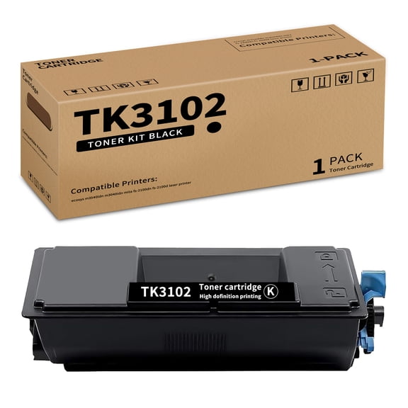TK-3102 High Yield Black 1 Pack Toner Cartridge Replacement for Kyocera TK3102 TK 3102 1T02MS0US0 Compatible with Kyocera M3040idn M3540idn FS-2100DN FS-2100D Printer