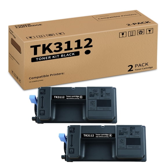 TK-3112 High Yield Black 2 Pack Toner Cartridge Replacement for Kyocera TK3112 TK 3112 1T02MT0US0 Compatible with Kyocera FS-4100DN Printer