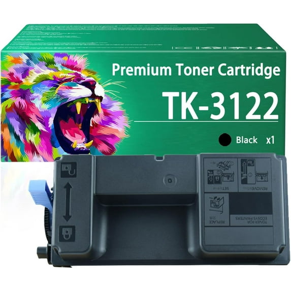 TK-3122 Toner Cartridge Compatible for Kyocera TK3122 TK-3122K Toner Cartridges Work for Kyocera FS-4200DN Printer