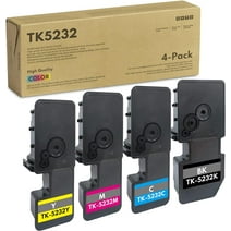TK 5232(TK-5232) 4-Color Toner Cartridge Set: DRA Replacement for Kyocera TK-5232K TK-5232C TK-5232M TK-5232Y for ECOSYS P5021cdn P5021cdw M5521cdn M5521cdw Printe (Black/Cyan/Magenta/Yellow)