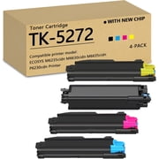 TK-5272 TK5272 Toner Cartridge High Yield Replacement for KYO TK-5272K TK-5272C TK-5272M TK-5272Y Compatible with ECOSYS M6235cidn M6630cidn M6635cidn P6230cdn Laser Printer 4-Pack, BK/C/M/Y