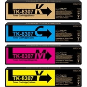TK-8307 TK8307 Toner Cartridge High Yield Compatible with Kyocera Mita TASKalfa 3050ci 3051ci 3550ci 3551ci Printers 4-Pack,Black Cyan Magenta Yellow
