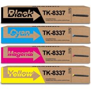 TK-8337 TK8337 Toner Cartridge High Yield Replacement for TK-8337K TK-8337C TK-8337M TK-8337Y for Kyocera Taskalfa 3252ci 3253ci cs3252ci cs3253ci Printers 4-Pack,Black Magenta Cyan Yellow