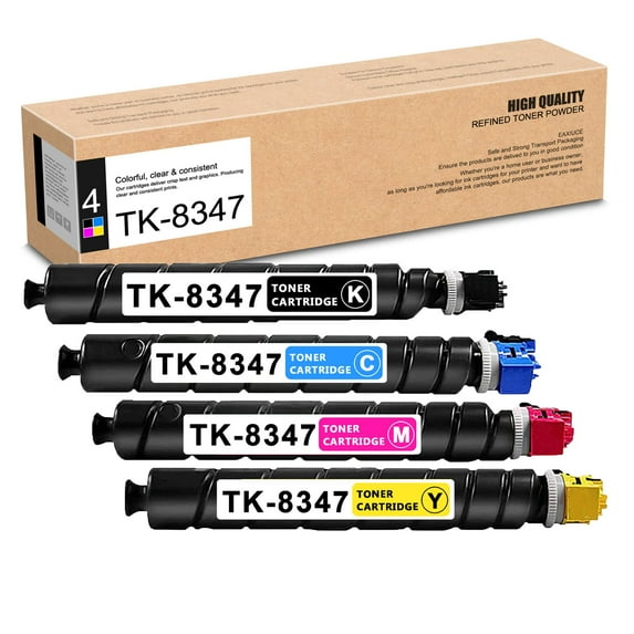 TK-8347K TK-8347C TK-8347M TK-8347Y Toner: EAXIUCE Compatible TK-8347 Replacement for Kyocera Copystar CS-2552ci CS-2553ci TASKalfa 2552ci 2553ci Printer, 4PK(1BK/1C/1M/1Y)