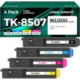 thumbnail image 1 of TK-8507 Toner Cartridge 4-Pack High Yield Replacement for Kyocera TK-8507K TK-8507C TK-8507M TK-8507Y Compatible with Kyocera TASKalfa 4550ci 4551ci 5550ci 5551ci Printer Black Cyan Magenta Yellow, 1 of 6