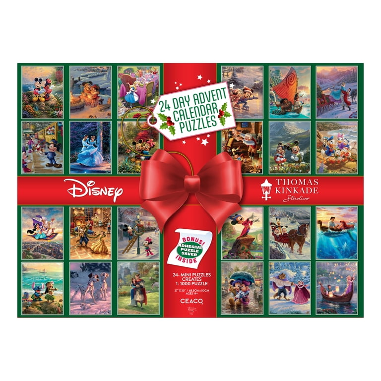Ceaco Thomas Kinkade-Disney 1000-Piece 24-Day Advent Calendar