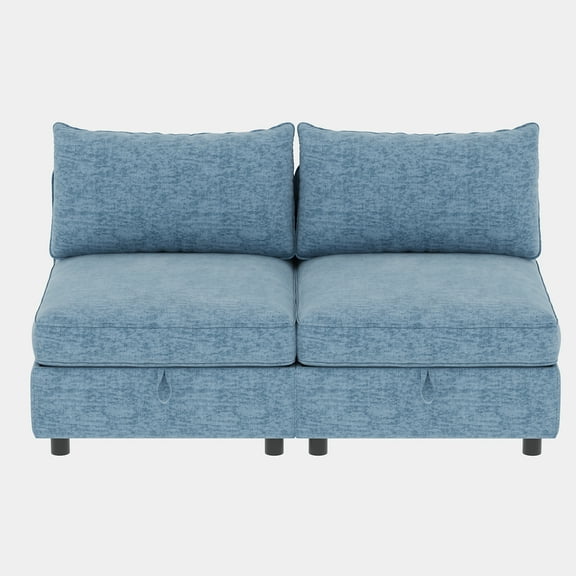 TK Armless Seat for Modular Sectional Sofa Convertible Sofa Seat With Storage Sleeper Sectional Sofa Set Fabric Flexible Modular Combinations for Livi