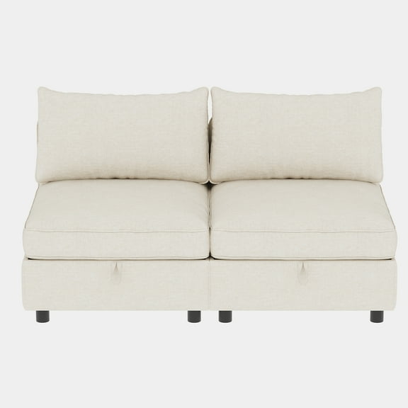 TK Armless Seat for Modular Sectional Sofa Convertible Sofa Seat With Storage Sleeper Sectional Sofa Set Fabric Flexible Modular Combinations for Livi