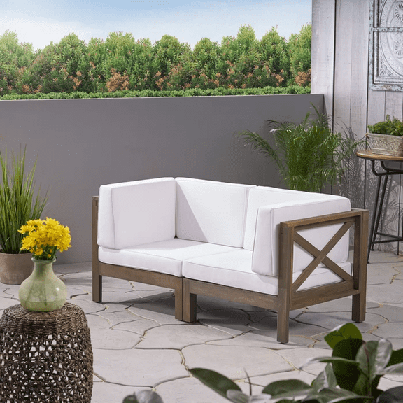 TK BRAVA X-BACK LOVESEAT WHITE