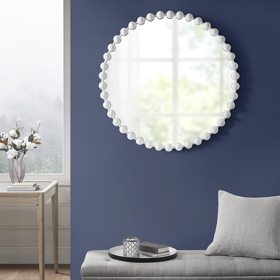 TK Beaded Round Wall Mirror 36"D