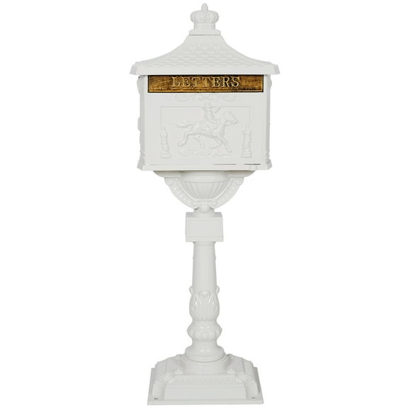TK Cast Aluminum Mail Box,Postal Box Mailbox Color White