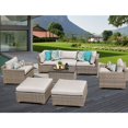 thumbnail image 1 of Monterey 8 Piece Outdoor Wicker Patio Furniture Set 08a-Color:Beige, 1 of 5