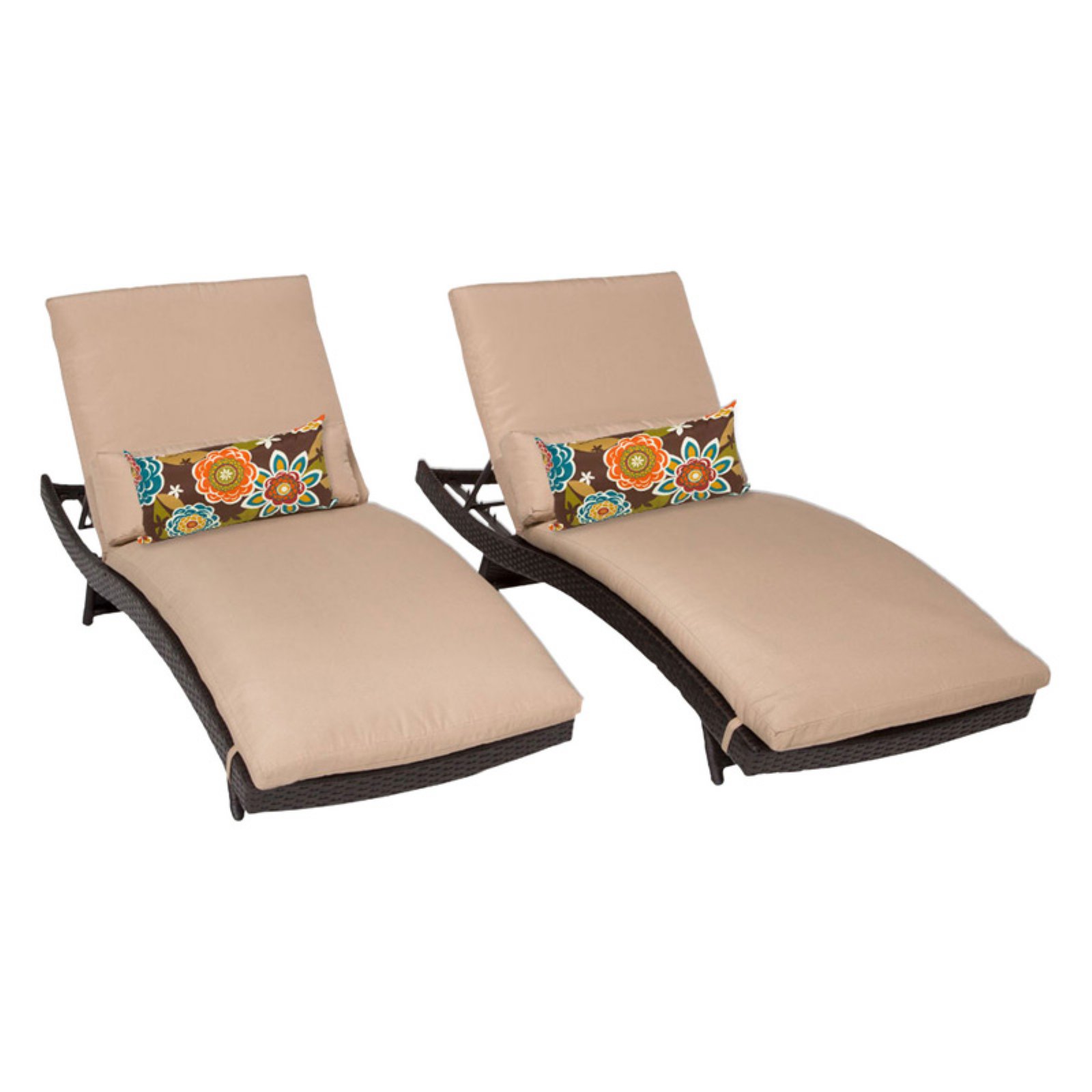 TK Classics Bali Adjustable Outdoor Chaise Lounge - Set of 2 Chairs and Cushion Covers - image 1 of 2