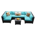 thumbnail image 1 of TK Classics Barbados Wicker 7 Piece Patio Conversation Set and 2 Sets of Cushion Covers, 1 of 2
