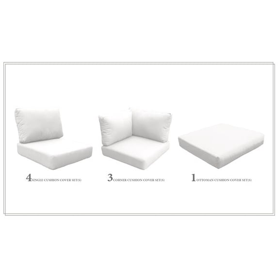 TK Classics CUSHIONS-BARBADOS-10b-WHITE Cushion Set for Barbados-10b, Sail White