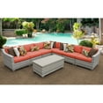 thumbnail image 1 of TK Classics FAIRMONT-08a-TANGERINE Fairmont Outdoor Wicker Patio Furniture Set 08a, Tangerine - 8 Piece, 1 of 2