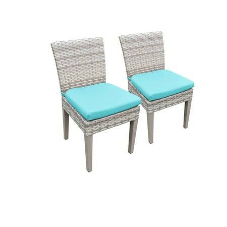 TK Classics Fairmont Patio Dining Side Chair in Turquoise (Set of 2)