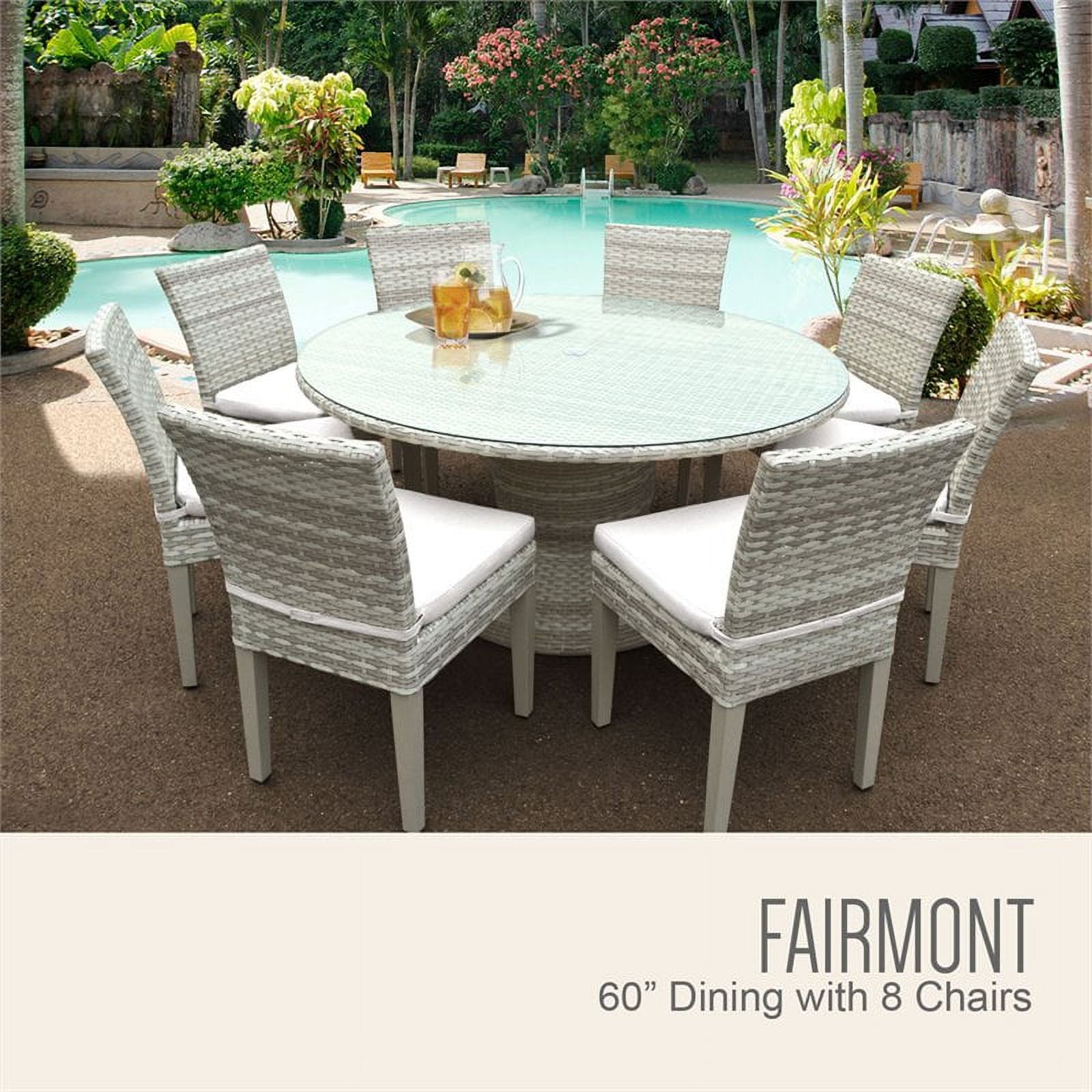 TK Classics Fairmont Traditional 9 Pc Patio Dining Set with