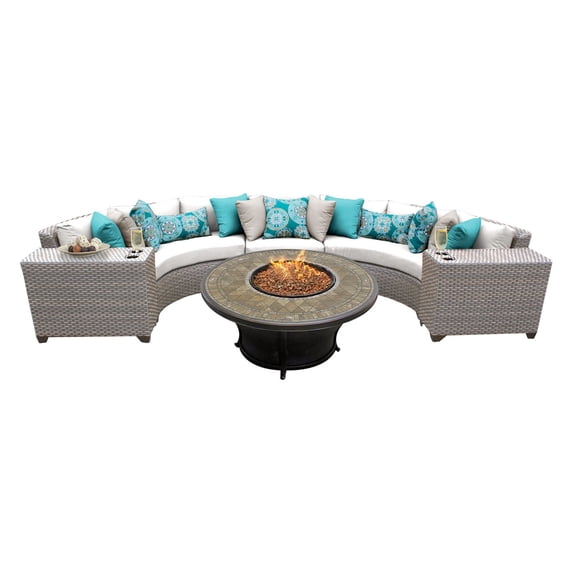 TK Classics Florence 6 Piece Outdoor Wicker Patio Furniture Set 06a